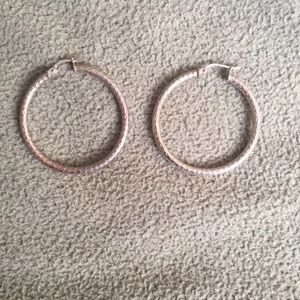 Silver hoop earrings 925